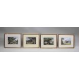 A COLLECTION OF FOUR 19TH CENTURY WATERCOLOUR PAINTINGS 'Burnham Beeches', 'On Merrow Downs, Surrey'