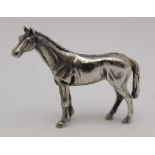 SILVER MODEL OF A HORSE, London 1970