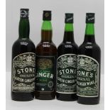Stones Original Green Ginger Wine - 25° proof, 1 bottle Stones Ginger Wine - 24%, 3 bottles (4)