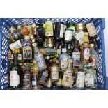 A Varied Selection of approx fifty Miniatures, to include Captain Morgan Rum, Black Heart rum,