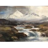 AUBREY R. PHILLIPS. Framed, signed, dated 1990, titled ‘Cuillin, Isle of Skye, Scotland’, watercolou