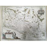 A mounted unframed map of Silesia ‘Silesia Ductus a Martino Helwigio Nissenze descriptus’, 40cm x