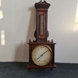 A mahogany cased silver faced mercury filled barometer. IMPORTANT: Online viewing and bidding