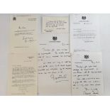 A selection of signed letters from Downing Street