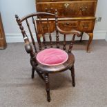 A 19th century turned column back and legs carver chair. IMPORTANT: Online viewing and bidding only.