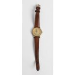 A Lady's Raymond Weil wristwatch on brown leather strap. Important: Online viewing and bidding only.