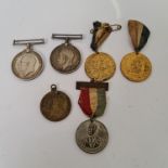 Two World War One medals awarded to 24042 Pte B. A. Chambers. Suff. R. and Pte J. W. Sheriff