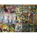 Approximately 100 mixed US and UK DC comics including Green Lantern, Aquaman, Teen Titans, Justice