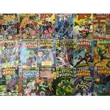 Approximately 70 mixed US and UK Marvel comics including Captain Marvel, Thor, Human Fly, Logan’s