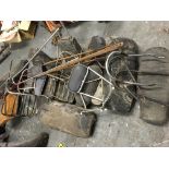 A quantity vintage motorcycle seats, carriers, etc. IMPORTANT: Online viewing and bidding only.