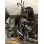 A quantity of vintage motorcycle spare parts. IMPORTANT: Online viewing and bidding only. Collection
