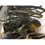A collection of vintage pushbike spare parts and frames. IMPORTANT: Online viewing and bidding only.