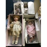 A quantity of various dolls to include Ashton Drake Galleries Baby Emily Celebration of Life,
