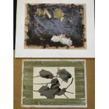 GEORGE HOLT (1924-2005). Two unframed, signed verso, both dated 1990, mixed media on board, one