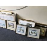17 framed various prints and photographs, including landscapes, street scenes, coastal scenes,