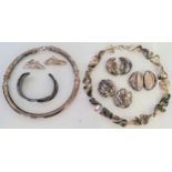 A collection of various jewellery some of Continental design, to include two necklaces, a bangle and