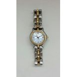 A ladies Bertolucci wrist watch, the mother of pearl dial having hourly baton and quarterly Roman