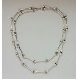 A Lapponia necklace, of tapering link design, stamped 925, length approx. 80cm. IMPORTANT: Online