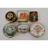 Six Halcyon Days pill boxes including W.H. Smith inscribed ‘with gratitude and appreciation from the