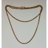 A curb link chain, stamped 9k, length approx. 60cm, weight approx. 10.1g. IMPORTANT: Online