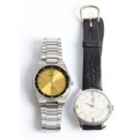 A gents Tissot Actualis Autolub wristwatch on leather strap, together with a Seiko quartz wrist
