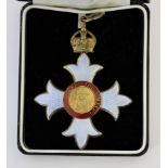 A C.B.E enamelled medal awarded to Sir Nigel Gresley (1876-1941) in 1920 for his service in steam