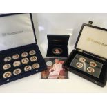Five various coin sets, to include Westminster Diamond Jubilee 65mm coin, Diamond Jubilee fifty