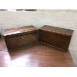 Two Georgian mahogany tea caddies. IMPORTANT: Online viewing and bidding only. Collection by