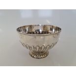 A hallmarked silver patterned bowl, approx. width 21cms, approx. height 14cms, approx. weight