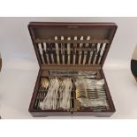 A 40 piece Mappin & Webb silver canteen of cutlery, hallmarked Sheffield 1971/72, along with four