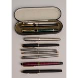 A collection of pens to include Waterman, Parkers and Cross. IMPORTANT: Online viewing and bidding