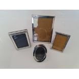 A collection of hallmarked silver photo frames, approx. total weight 362gms. IMPORTANT: Online