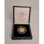 A 1998 United Kingdom Gold Proof Fifty Pence Coin 25th Anniversary EEC N0. 1049 IMPORTANT: Online