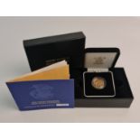 2005 Gold Proof Sovereign with Certificate of Authenticity (in box). IMPORTANT: Online viewing and