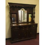 An Edwardian walnut mirrored back sideboard. IMPORTANT: Online viewing and bidding only.