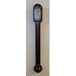 A G. Turconi Liverpool mahogany cased mercury filled stick barometer, height 90cm. IMPORTANT: Online