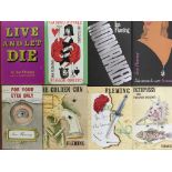 Eight Ian Fleming James Bond books, including Casino Royale, Octopussy, Live and Let Die, etc.