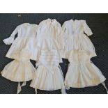 Six white 1960s May Day children's dresses. IMPORTANT: Online viewing and bidding only. No in person