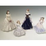 Four Royal Worcester figures, Les Petites Catherine and Emily, with Lauren and A Day to Remember.
