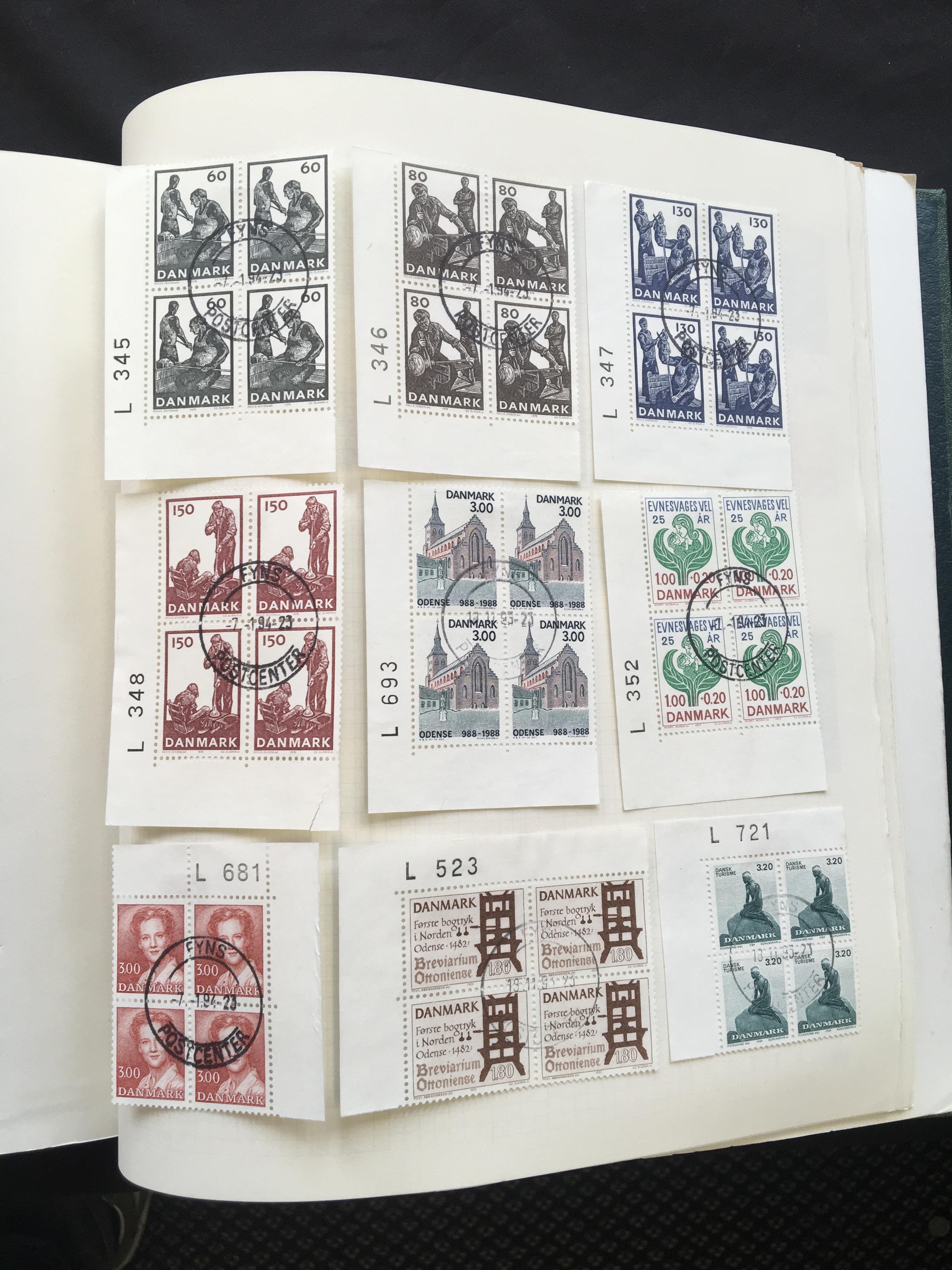 An extensive five volume foreign collection of used stamps, plus a stock book of Switzerland.