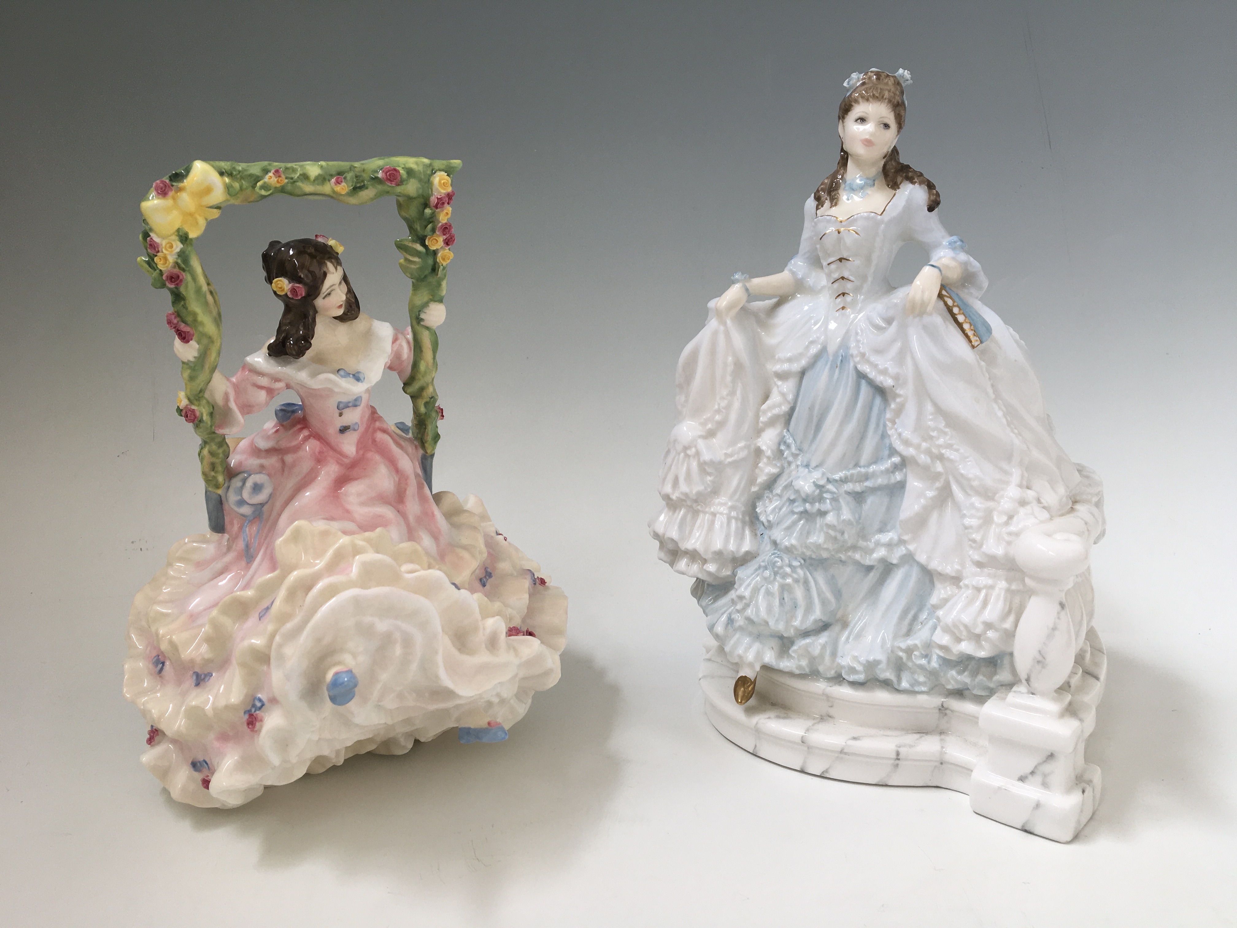 Two Royal Doulton figures, Cinderella and The Annabelle Doulton Collection Blossomtime. IMPORTANT: