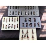 Four box sets of handpainted metal military figures, including Highlander, Ducal, etc. IMPORTANT: