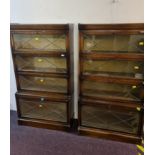 Two Warwick oak lead glazed bookcases. IMPORTANT: Online viewing and bidding only. Collection by