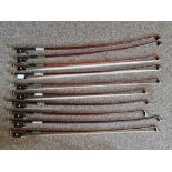 A collection of approx. 24 violin bows. IMPORTANT: Online viewing and bidding only. Collection by