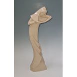 ROY SMITH (R.W.A. Wedgwood sculptor). Signed verso, dated 1934, ceramic sculpture, Art Deco style