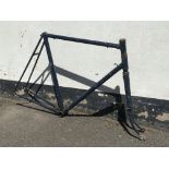 An F.H. Grubb bicycle frame with two Raleigh prewar bicycles. IMPORTANT: Online viewing and