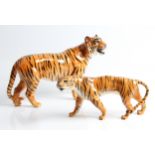 Two Beswick tigers. IMPORTANT: Online viewing and bidding only. Collection by appointment via our