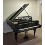 A C. Bechstein 1908 model A approx. 6 foot baby grand piano serial number 69807, in ebonised case on