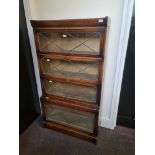 Two Warwick oak lead glazed bookcases. IMPORTANT: Online viewing and bidding only. Collection by