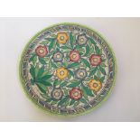 A Crown Ducal Charlotte Rhead 5411 Caliph pattern charger, diameter 36cm. IMPORTANT: Online